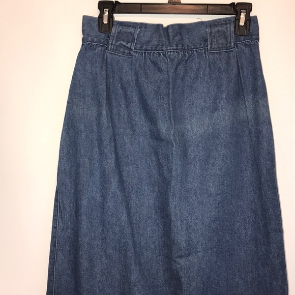 Mc Mac Long Jean Skirt 100% Cotton Size 9/10 - Picture 5 of 7
